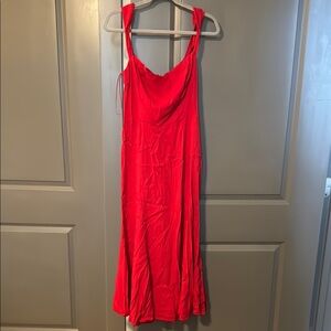 Reformation Red Maxi Sundress Sleeveless Scoop Neck